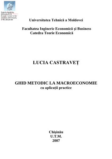 PDF Ghid Metodic La Macroeconomie Cu Aplicatii Practice DOKUMEN TIPS