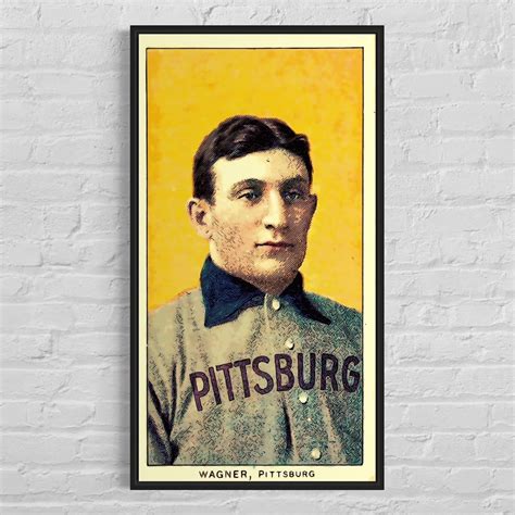 Honus Wagner T206 Baseball Card Reproduction. Sport Art, Wall Art, Wall ...