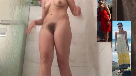 Gorgeous Natural Hairy Brunette Shower Hot Wife Shower Porn Pic