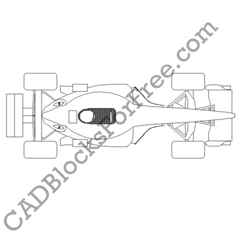 F1 Car Free Autocad Block In Dwg