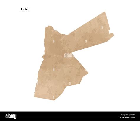 Antiguo mapa texturizado de papel de época del país de Jordania