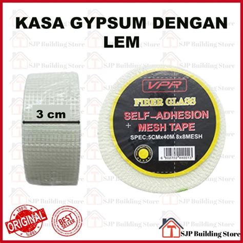 Kasa Lem Gypsum Fiberglass Perban Plafon Gipsum Inch Inch