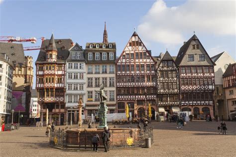 Old Center of Frankfurt am Main City, Romer. Germany Editorial Stock ...