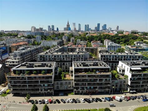 Amazing View From Above The Capital Of Poland Great Warsaw City