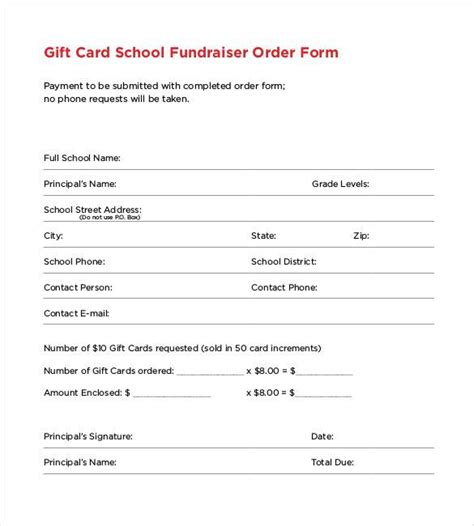 Free Sample Fundraiser Order Templates In Pdf Ms Word Excel