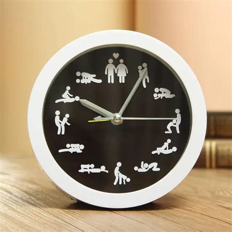 12 Position Patterns Funny Circular Table Clocks Cultural Arts Sex Clock Novelty Sexy Classic