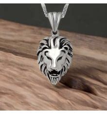 Men S Stainless Steel Lion Head Pendant Bijouxstore