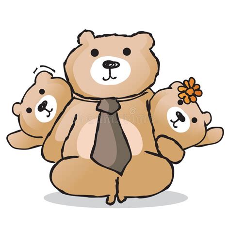 Happy Bear Family Characters. Teddy Bear Family Stock Vector ...