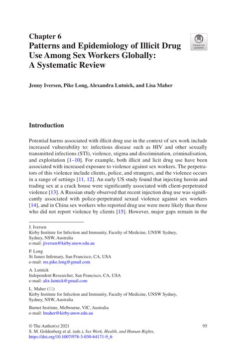 Pdf Patterns And Epidemiology Of Illicit Drug Use Among Sex Workers