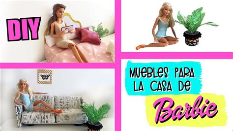 Cómo hacer muebles para la casa de Barbie Sofá Cama Planta y