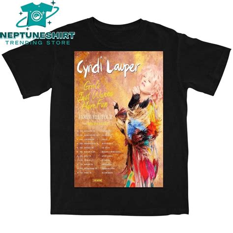 Cyndi Lauper Girls Just Wanna Have Fun Farewell Tour 2024 Poster Shirt