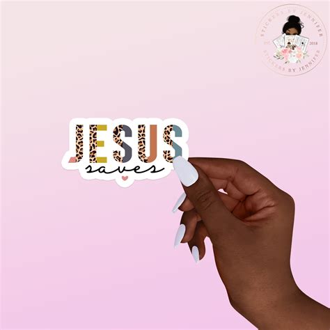 Jesus Saves Vinyl Sticker Stickers By Jennifer