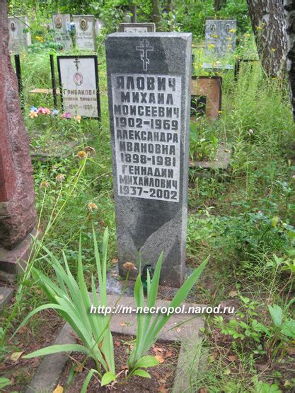 Могилы знаменитостей. Ялович Геннадий Михайлович (1937-2002)