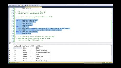 Understanding Relational Division In Sql Youtube