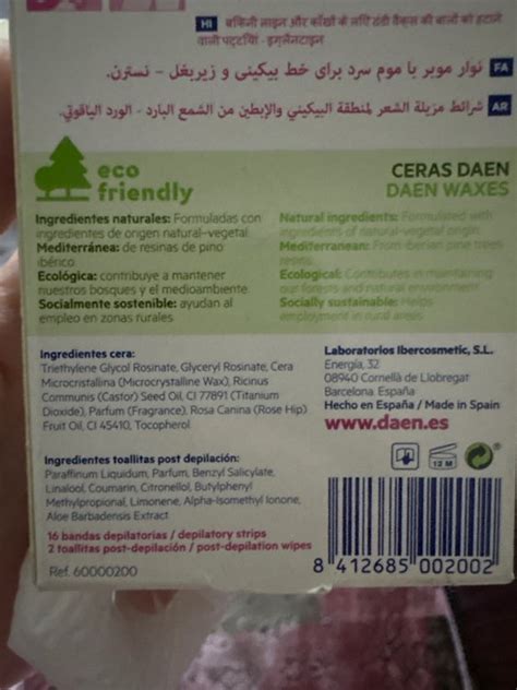 Daen Depilatory Cold Wax Strips Bikini And Underarms Rosehip X 16 INCI Beauty