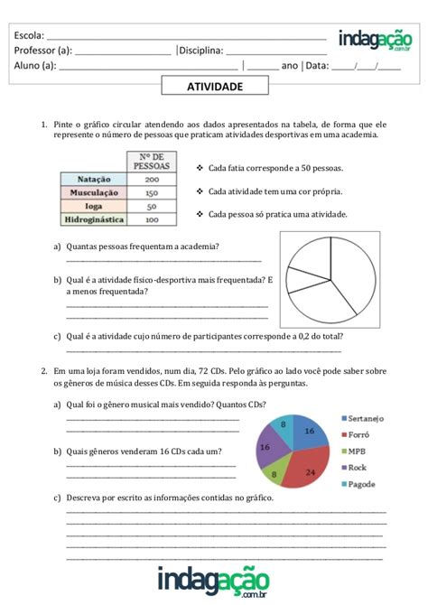 Atividade 5º Ano Ler Interpretar E Descrever Dados Em Gráficos