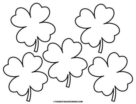 Four Leaf Clover Template Free Printables The Best Ideas For Kids