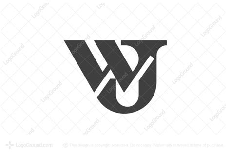 Iconic Wj Jw W J Monogram Typography Logo