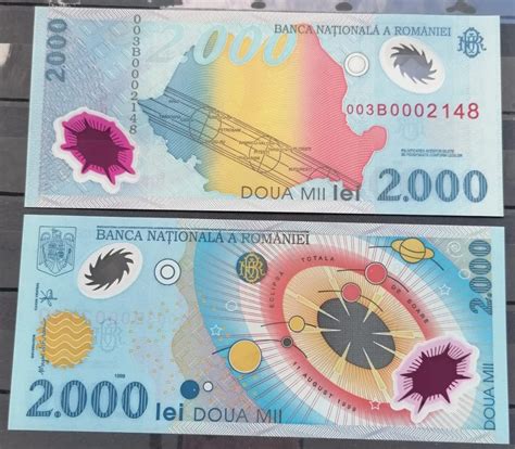 Romania Bancnota 2000 Lei 1999 Eclipsa De Soare Necirculata Okazii Ro