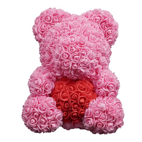 Teddy Bear Pictures With Flowers In Pink Colour