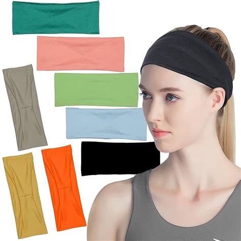 Lotus78 Pack Of 8 Wide Headbands For Women Non Slip