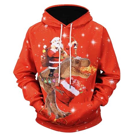 New Christmas 3d Hoodies Sweatshirts Men Long Sleeves Hoodie Men