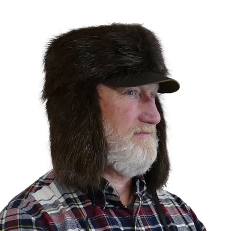 Glacier Wear Beaver Maine Trapper Style Fur Hat For Sale