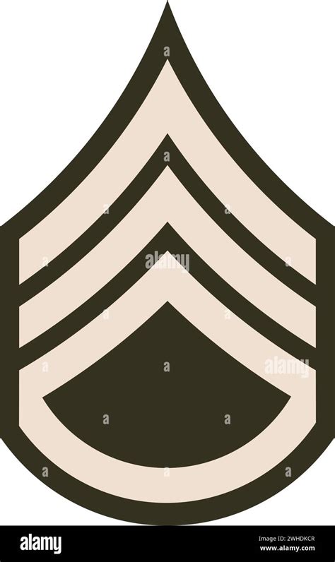 Shoulder Pad Military Enlisted Rank Insignia Of The Usa Army Staff Sergeant Stock Vector Image