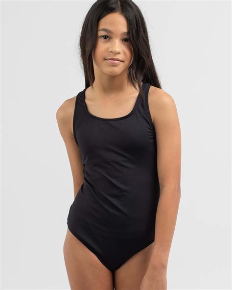 Shop Topanga Girls Cosette One Piece Swimsuit In Black Fast Shipping And Easy Returns City