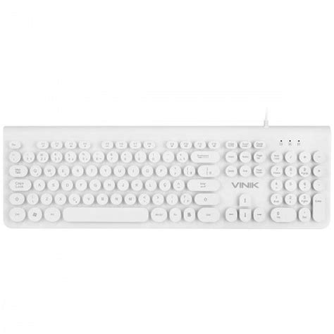 Teclado Multimidia Usb Dynamic Circle 18metros Branco Vinik Dc110b Expresso Informática