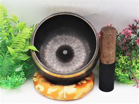 5 Inch Diameter Lingam Bowl Hand Hammer Tibetan Singing Bowl Sound