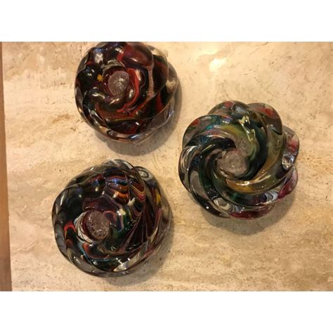 Murano Glass Votive Candle Holders Set Of Three Chairish