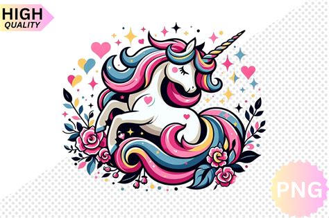 Unicorn Clipart Sublimation Design Graphic By SVG Print Design