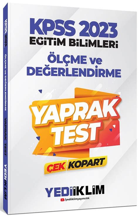 Yediiklim Yayınları 2023 KPSS Eğitim Bilimleri Ölçme ve Değerlendirme