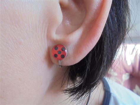 Miraculous Ladybug Clip On Earrings Etsy