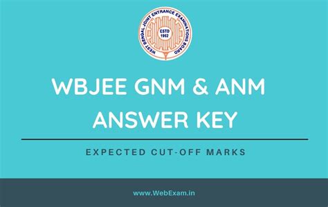 Wbjee Gnm Anm Answer Key 2023 Pdf Download Cut Off Marks And Result Date