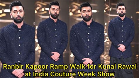 Dashing Handsome Ranbir Kapoor Ramp Walk For Designer Kunal Rawal At