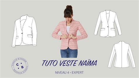 Naïma le tuto du patron de couture de la veste Naïma YouTube