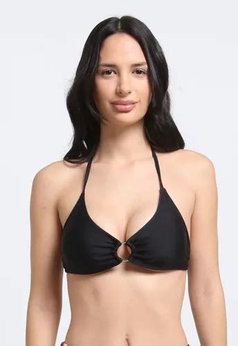 Bikini Triangulo Argolla Central Negro Cuotas Sin Inter S