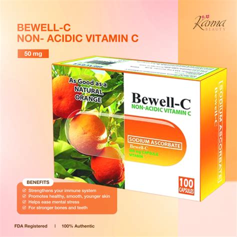 Bewell C Non Acidic Vitamin C Supplement 500mg 100 Capsules Lazada Ph