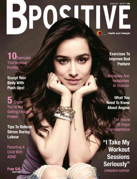 Shraddha Kapoor Bpositive Magazine August 2018 Cover Photo India