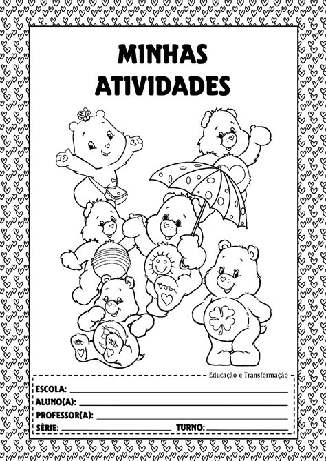 Blog Educação E Transformação 👍capas Pedagógicas Ursinhos Carinhosos