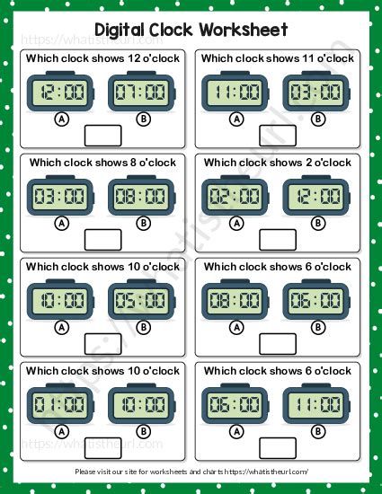 Digital Clock Write The Time In Words Exercise 3 Your Home Teacher