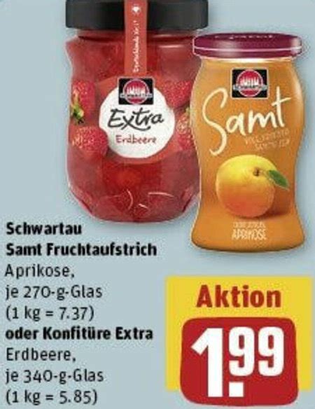 Schwartau Samt Fruchtaufstrich 270 g oder Konfitüre Extra 340 g Glas