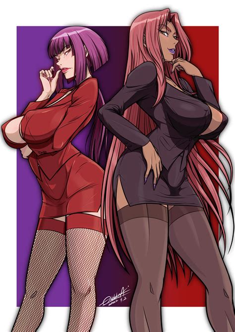 Hentai Busty Girls Amber Eyes Big Breasts Breasts Dark Skinned