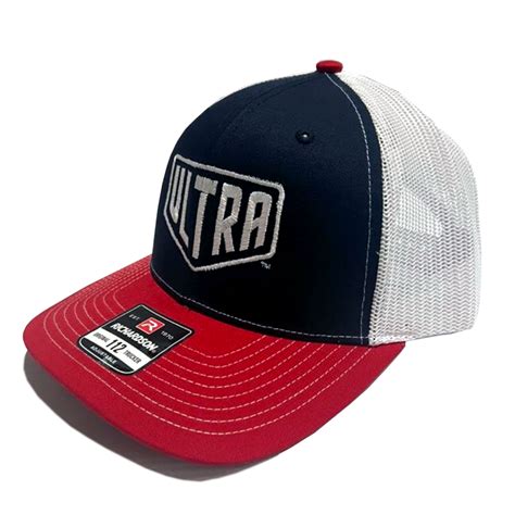 Ultra Trucker Hat Red Navy White Ultra Cornhole