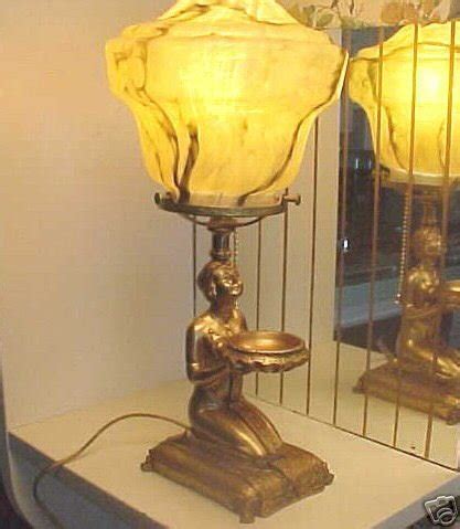 Art Deco Aronson Nude Lady Incense Burner Lamp Signed