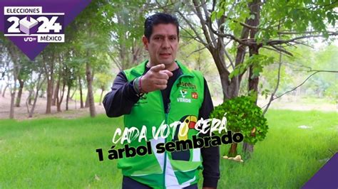 Árbol por voto ofrece Ernesto Núñez del Partido Verde UnoTV