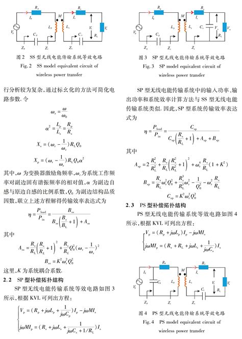 磁场耦合谐振式无线电能传输补偿拓扑结构效率特性分析参考网