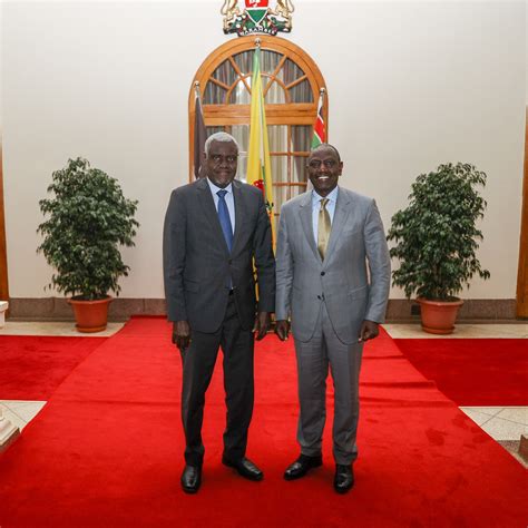 Ruto Meets Moussa Faki Agree To Work Together In Reforming Au Kbc